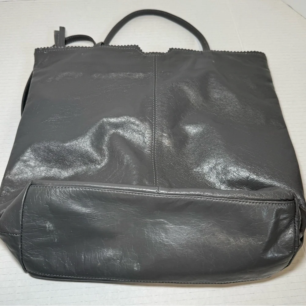 Latico grey glazed leather tote/purse